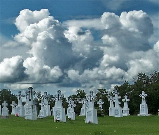 Image - A Ukrainian cemetary in Isinger, Saskatchewan.